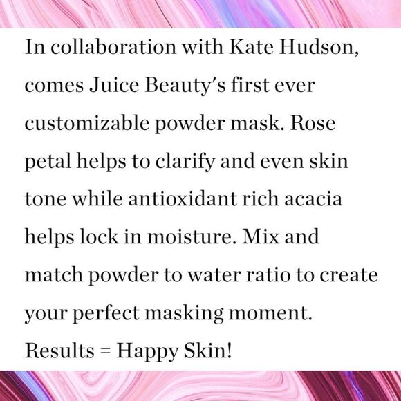 Kate Hudson & Juice Beauty Rose Powder Mask 2.4 grams NWOT TRAVEL SIZE - Picture 5 of 9